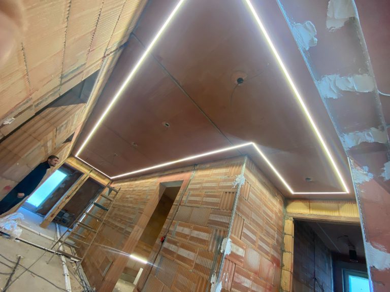 Lichtgestaltung während des Ausbaus